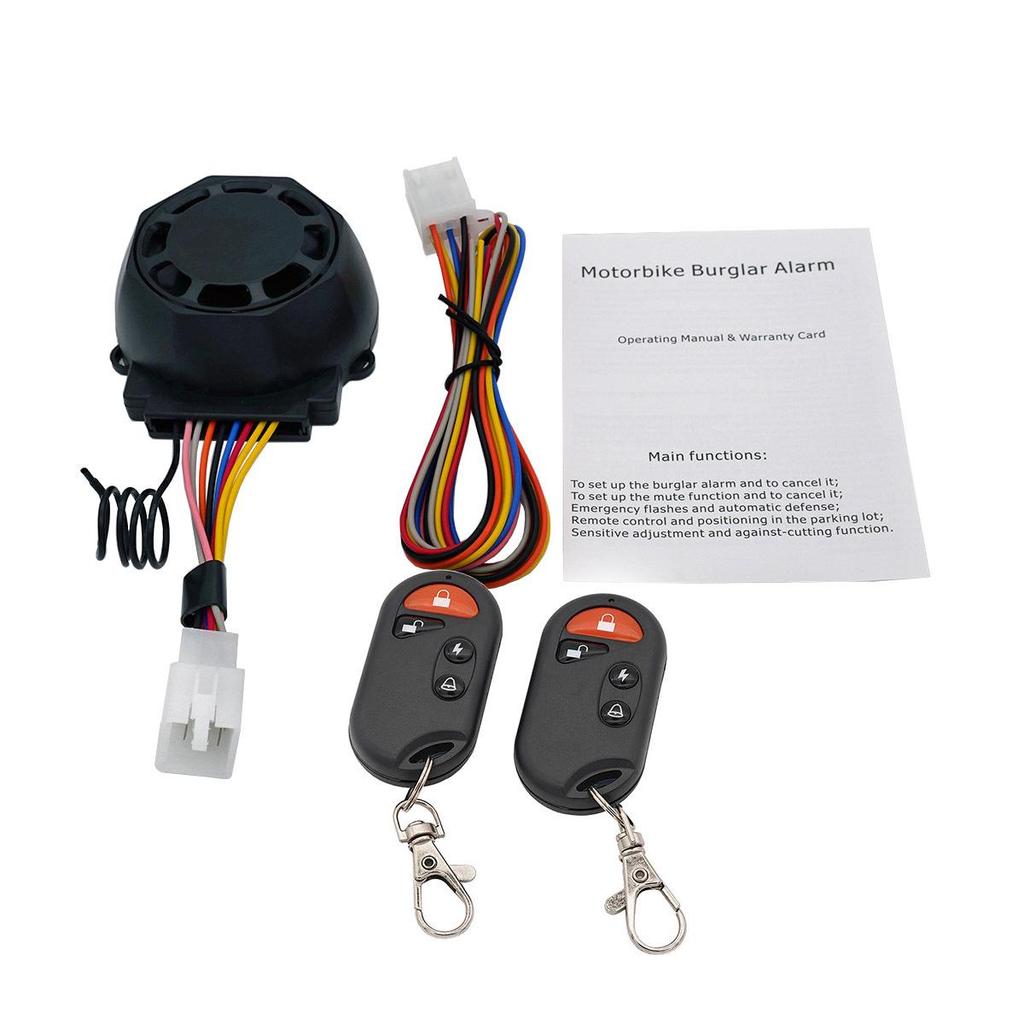Waterproof Motorcycle Anti-theft Alarm with Electric Start, Remote Control, and Double Flash Sensitivity