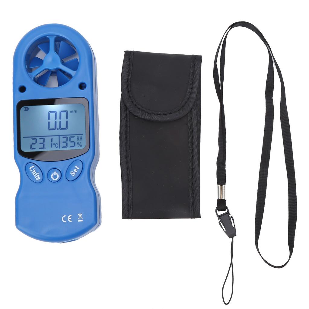 Mini Handheld Digital Anemometer Wind Speed Meter 0 30m s Temperature Gauge Tester