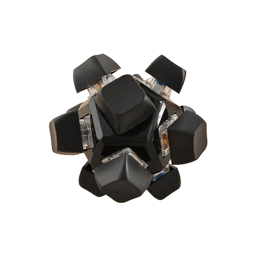 Relaxing 12 Keys Magic Ball Fidget Keychain DIY Keyboard Keycap Repair Finger Pressing Toy Adult Kids Pass The Time