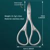1pc Stainless Steel Nail Scissors for S & Adults Curved, Concave Blades for Trimming, Durable Pedicure & Manicure Scissors