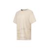 Li Ning Logo Print Loose Short Sleeve T-Shirt Women Tops Light-Beige AHST160-2