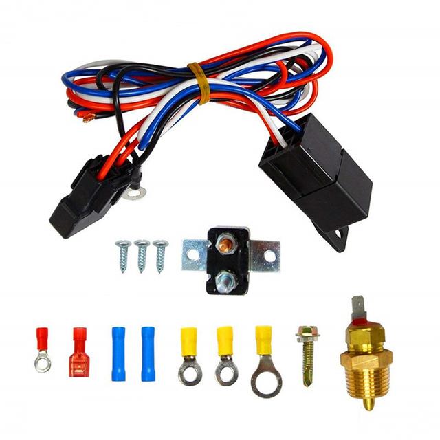 40 Amp Dual Electric Fan Radiator Wiring Kit Wiring Relay Kit Automotive Wire Harness Temperature Switch Easy To Install ACC