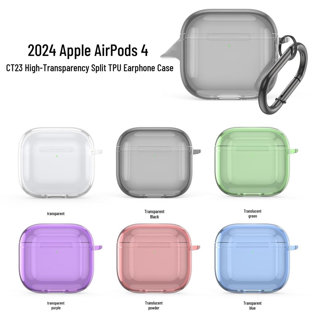 Clear TPU Protective Case for Apple AirPods 4 (2024)