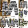 Elephant Pants Long Adjustable Elastic High Waistband Strap Jumper  Unisex Man Women Print Thailand Casual Streetwear Beach Bohemian Retro Vintage