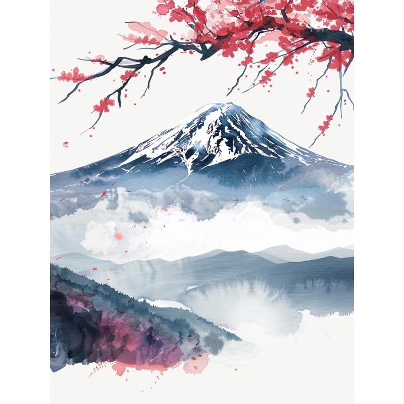 Minimalistische Orientalische Asiatische Stil Tuschemalerei Poster und Drucke Leinwanddruck Wandkunst Bild für Wohnzimmer Heimdekoration