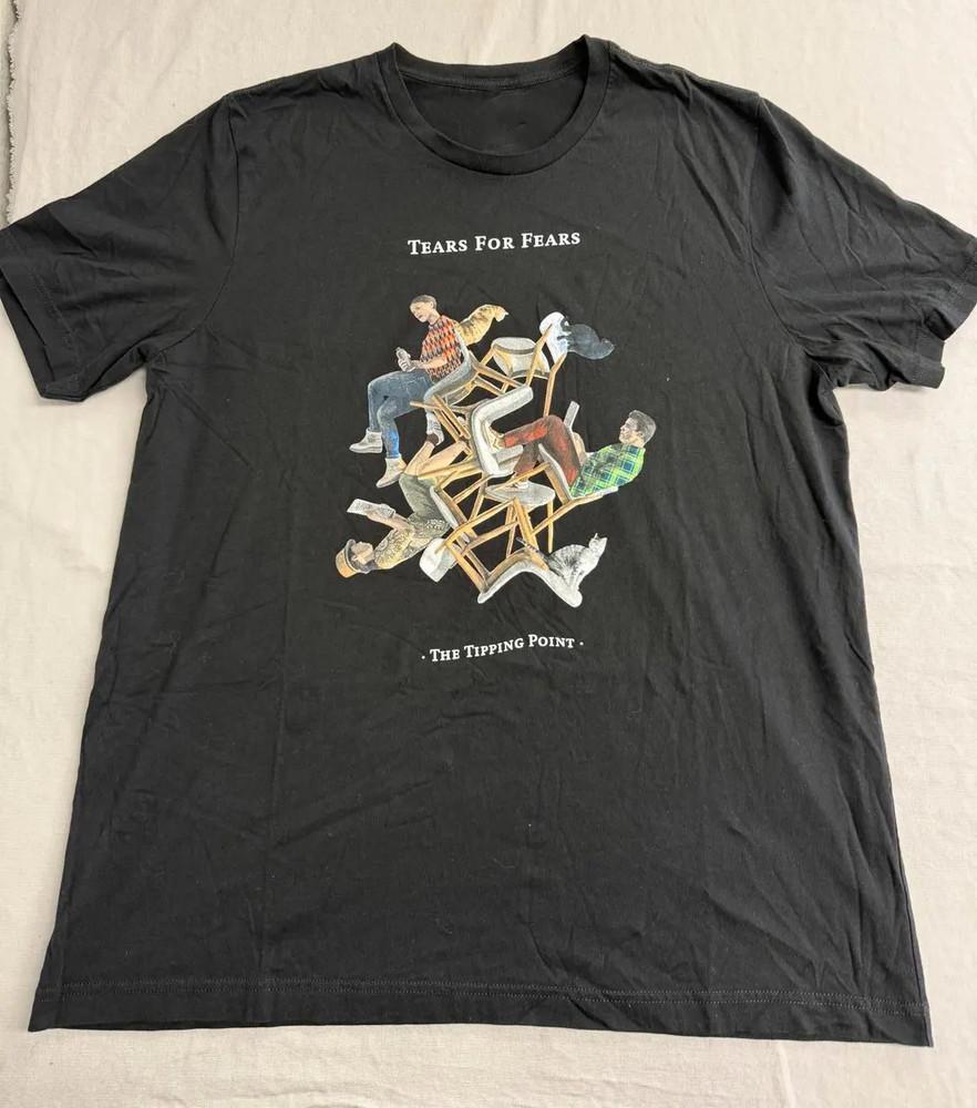 Vtg Tears For Fears Band Tipping Point Cotton Black S-5XL Shirt SE561 Unisex T-Shirt S