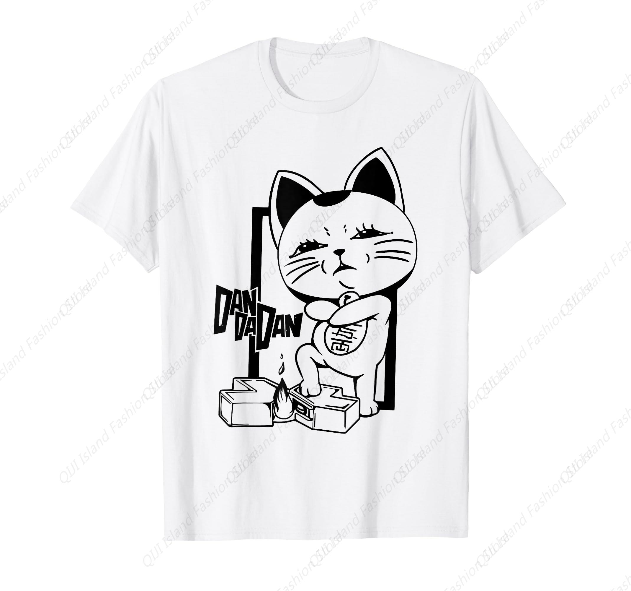 Dandadan Cat Anime Cute Funny Unisexga Turbo Granny Kawaii Cat TShirt S