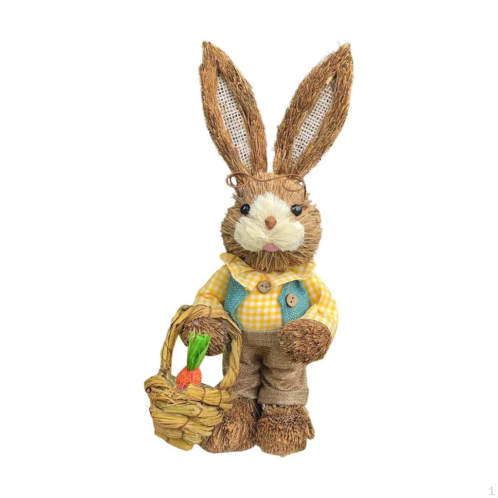 Figurine Bunny Statue Animal Sculpture for Garden Office Party Decoration