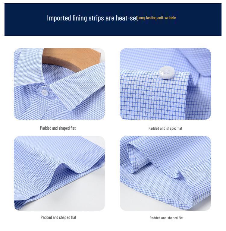 Men's Bamboo Fiber Summer Shirt - Breathable, Wrinkle-Resistant, Elastic, High-End Business Style