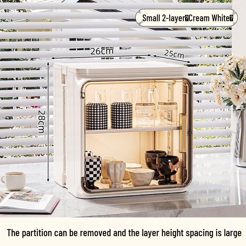 Dustproof Tea & Coffee Cup Storage Organizer – Desktop Holder & Draining Box for Cups & Mugs