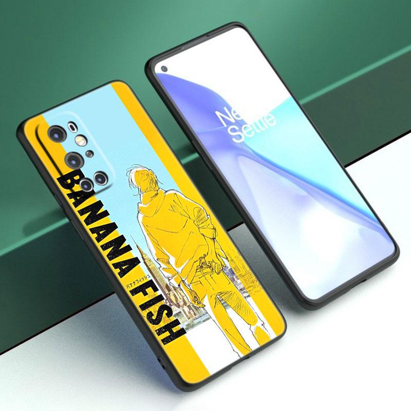 Husa de telefon din silicon Banana Fish Anime pentru OnePlus 10T 10R 9RT 8T 7T Pro Nord 2 N10 N100 N200 CE2 Lite 2T ACE 5G Husa neagra