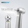 Niceden Dentystyczna LEDowa Szybkoobrotowa Końcówka Turbinowa Powietrzna z Samozasilającym E-generatorem Światłowodowa na Przycisk Standardowa/Mini Główka 2/4 Otwory