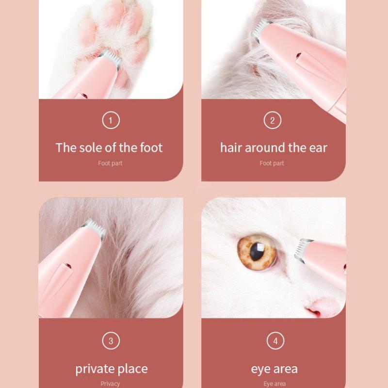 1Pc Portable Dog Paw Trimmer with Led Light Rechargeable Cordless Nail Grinder Shaver for Cats And Other Pets Nail Grooming Tool