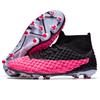 2025 new football shoes men's high-top students TF broken nails AG long nails adult breathable training shoes women's non-slip