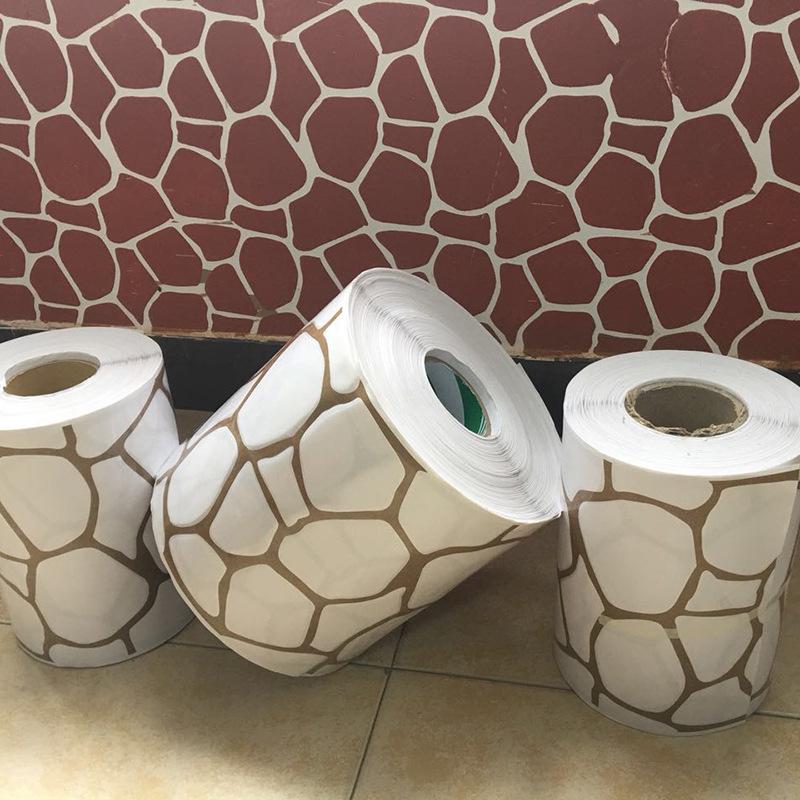 

Бесшовный вид фарфоровой плитки: Арт-спрей и текстурная краска Форма-сетка Pebble 200m x 27cm, 54 square meters per roll жёлтый