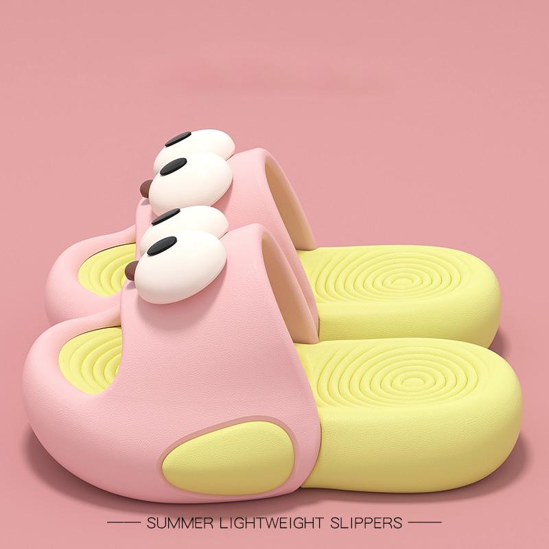 Fashion Smile Children's Slippers New Big Eyes Pattern Eva Soft Thick Sole Slippers Boys And Girls Can Wear Comfortable Walking Slippers