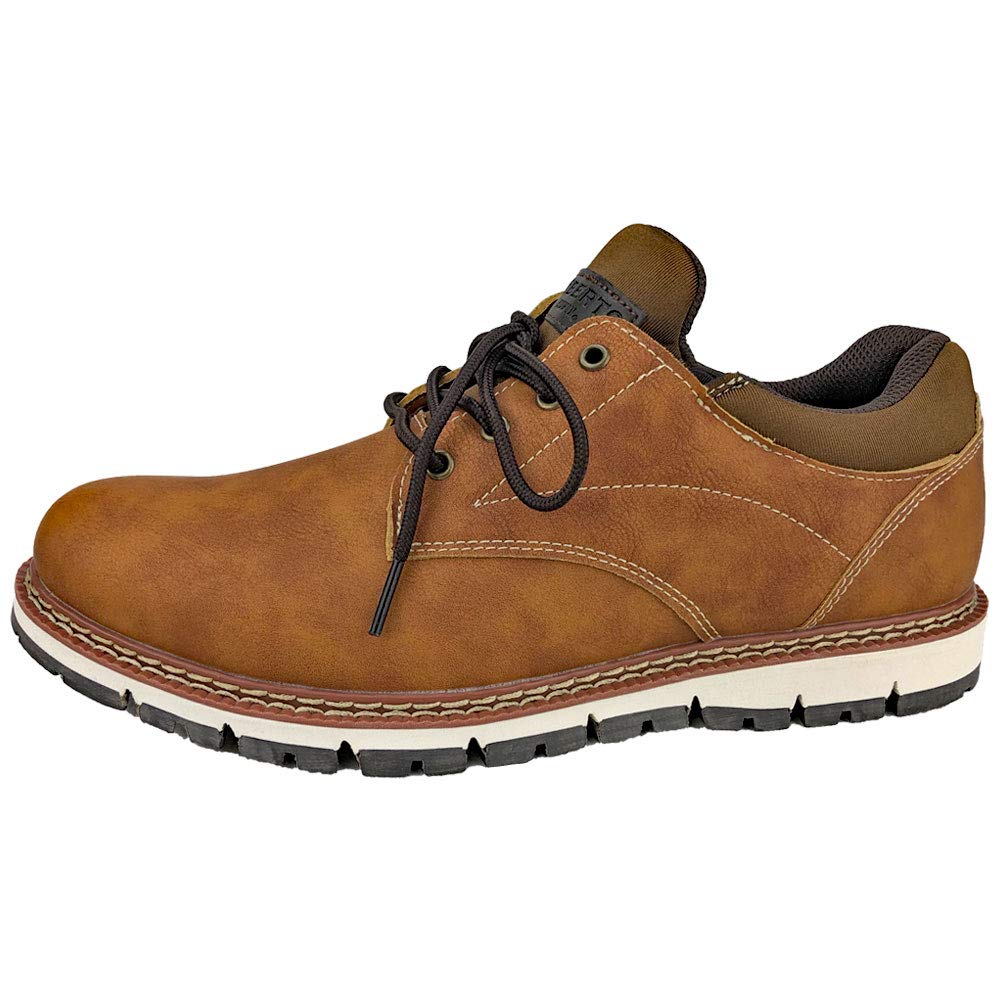 Liberto Edwin Men's Waterproof and Slip-Resistant Casual Shoes (Camel, 26.0 cm)