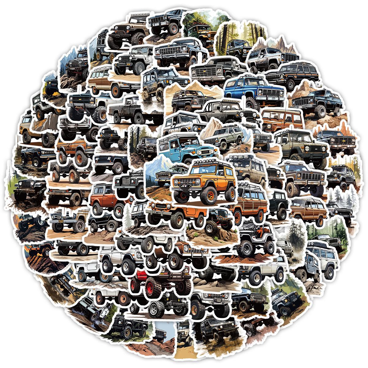 

100 Наклеек Граффити Серии Классических Автомобилей Милые Наклейки на Автомобиль Водонепроницаемые Декоративные Наклейки для Водного Стакана Компьютера