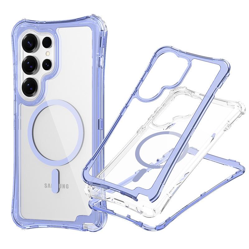 New for Samsung S25 ULTRA Magnetic Transparent 3-in-1 Phone Case