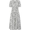 Jiuzi Annacol 100% Silk Floral Commuter Dress
