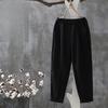 Cotton Linen Women Pants Casual High Waisted Thin Pants Elegant Loose Long Harem Pants Plus Size Women's Clothing
