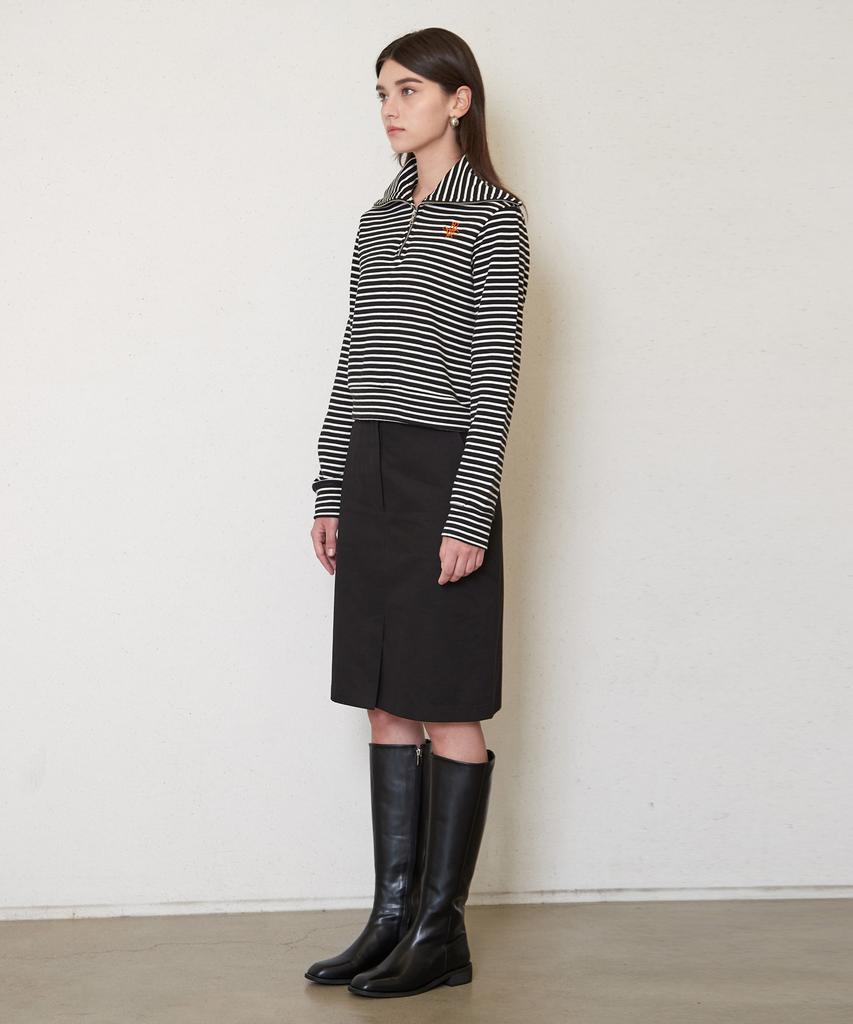 Jun By Jun K Cation Cotton Skirt_Black