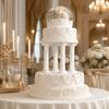 4pcs Shearable Roman Column Cake Stands PP Tiered Cake Separators  Home Baking