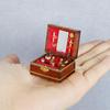 1:12 Dollhouse Miniature Accessories Mini Wooden Jewelry Box Model Toys For Doll House Decoration Vintage Jewel Case