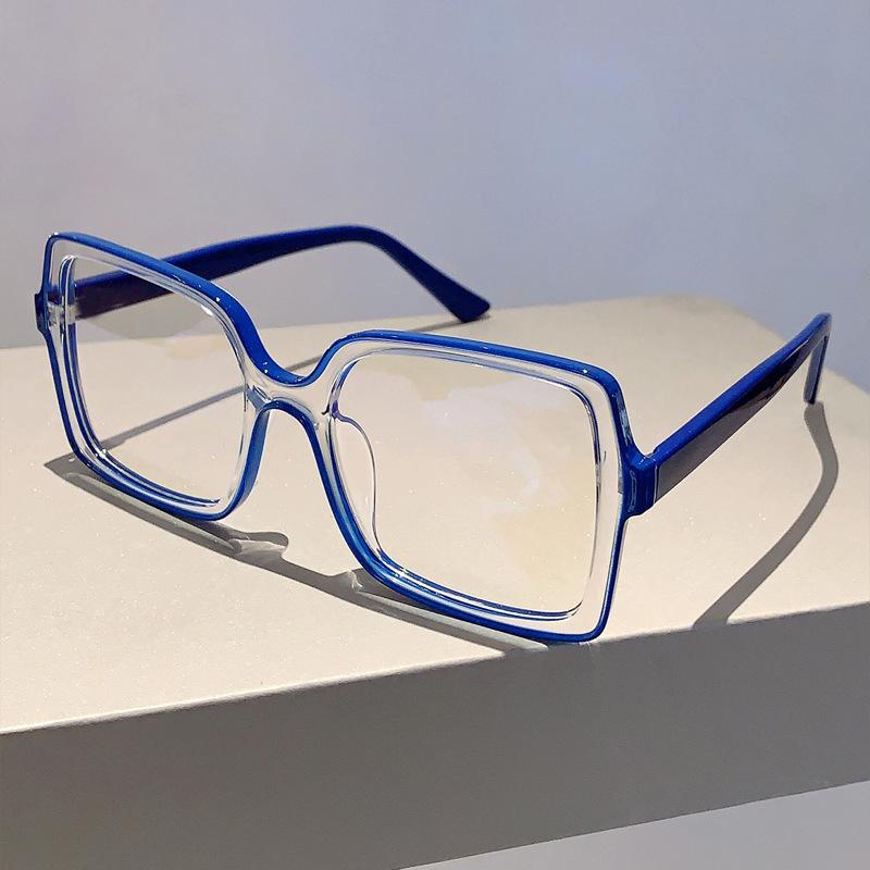 New Retro Square Eyeglasses Frame Women Personality Spectacles Frames Anti Blue Light Computer Eyewear Men Fashion Goggles