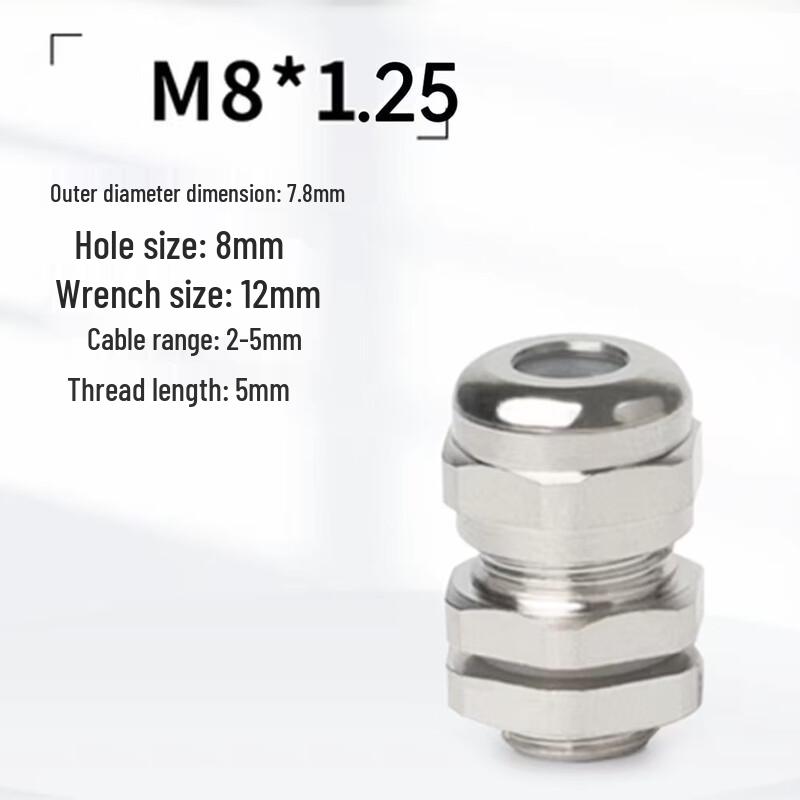 

Alliance M8 Nickel-Plated Brass Waterproof Cable Gland