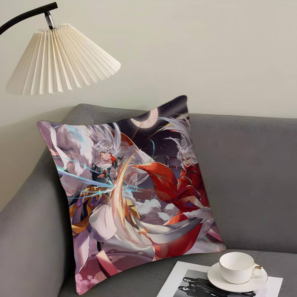 InuY-Yasha Cartoon Animation Cushion Cover Pillowcase Upholstery Sofa Throw Pillow Home Decor Pillowcas
