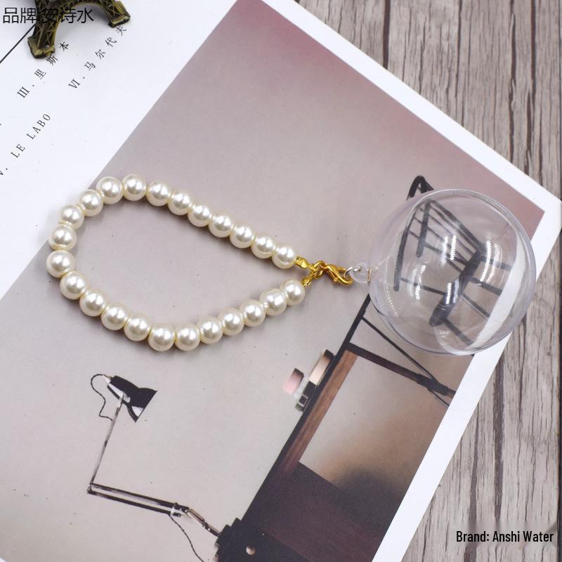 DIY Preserved Flower Keychain & Car Pendant Set with Acrylic Ball & Pearl Chain