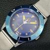 REFURBISHED TITUS SWISS MENS 40MM TURNABLE BEZEL BLUE DIAL WATCH a432731-2 R113-a432731