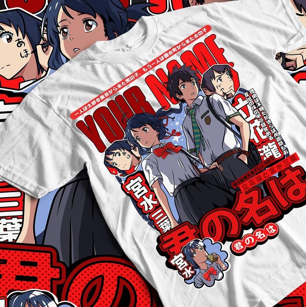

Your Name Anime T-shirt, Mitsuha Taki Otaku Kawaii Tee, Love Movie Gift Shirt M