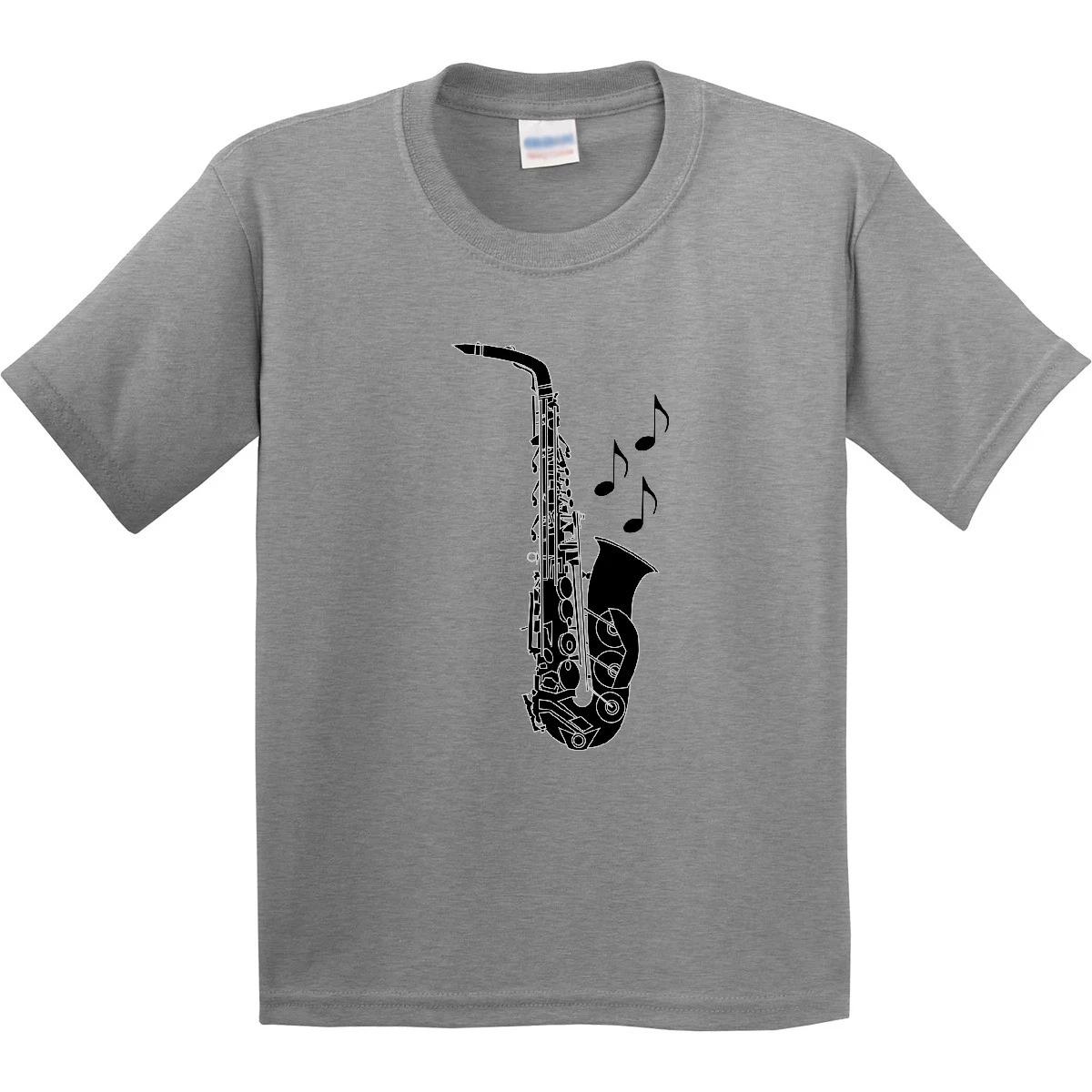 Inktastic Saxophone Musician Band Gift Idea Youth kids boys T-Shirt Sax Player Saxophonist 110