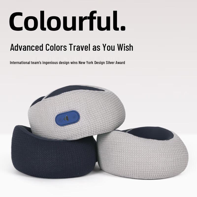 JANCHENG Portable U-shaped Memory Foam Neck Massager Pillow CN plug (adapter included)