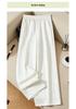 Elegant Retro Jacquard High-Waisted Wide-Leg Pants for Middle-Aged and Elderly Women - Spring & Autumn Casual Style