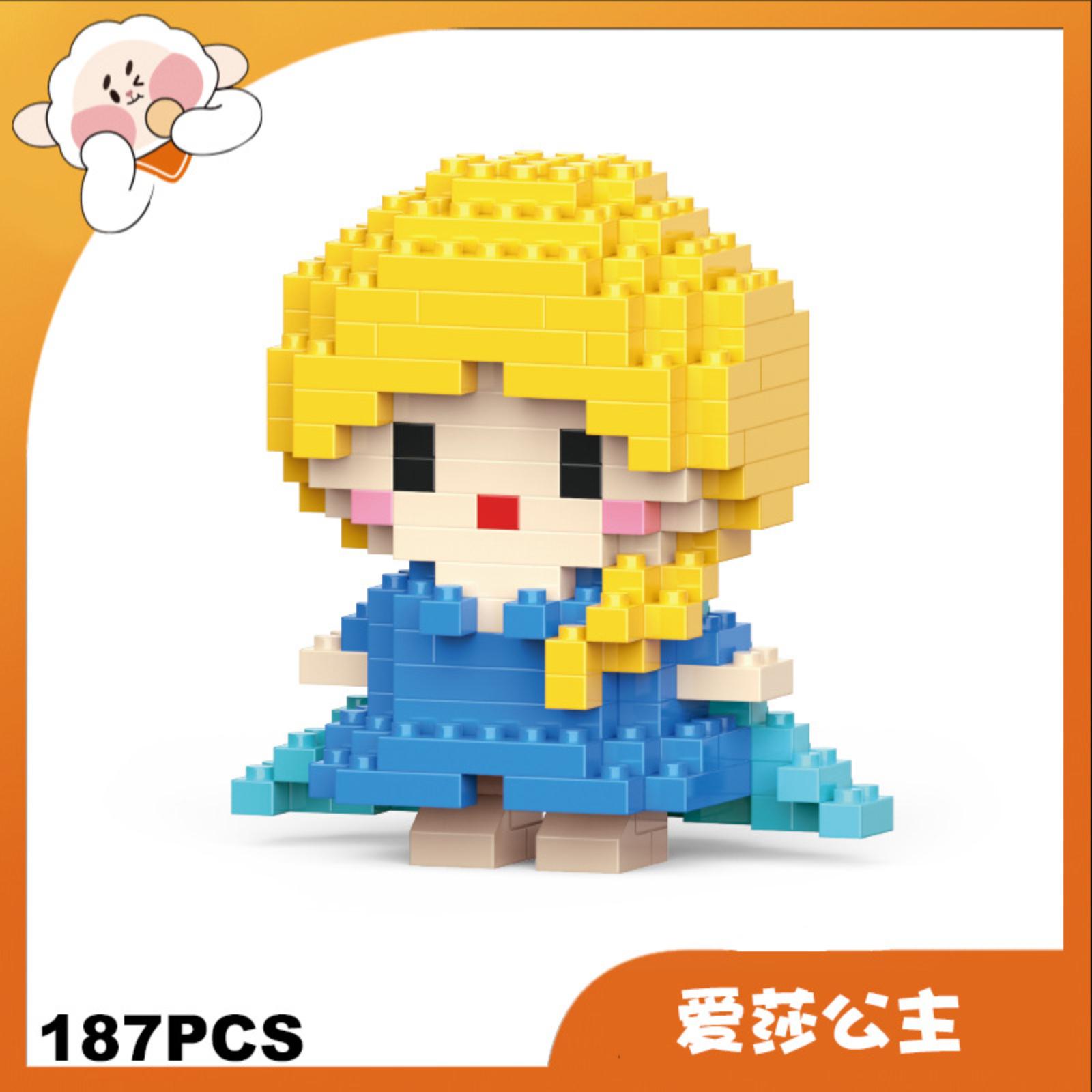 187PCS Building Block Toy Compatible with Popular Construction Sets Cartoon Character Model Educational Puzzle Assembled Display Figure One Size белый