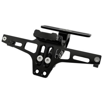 MARUHADO Universal Fender Eliminator Kit with License Plate Bracket, Adjustable Angle, and LED License Plate Light, Custom Aluminum, Black