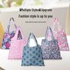 Eco-Friendly Large Capacity Foldable Tote Bag with Logo Print - Creative and Portable Design