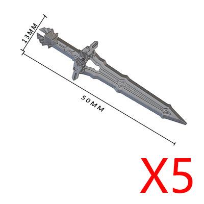 MOC Building Block Medieval Solider Knight Figures Toy Weapons Accessories Sword Axe Bow Sword Ten Spear Crossbow Mini Bricks