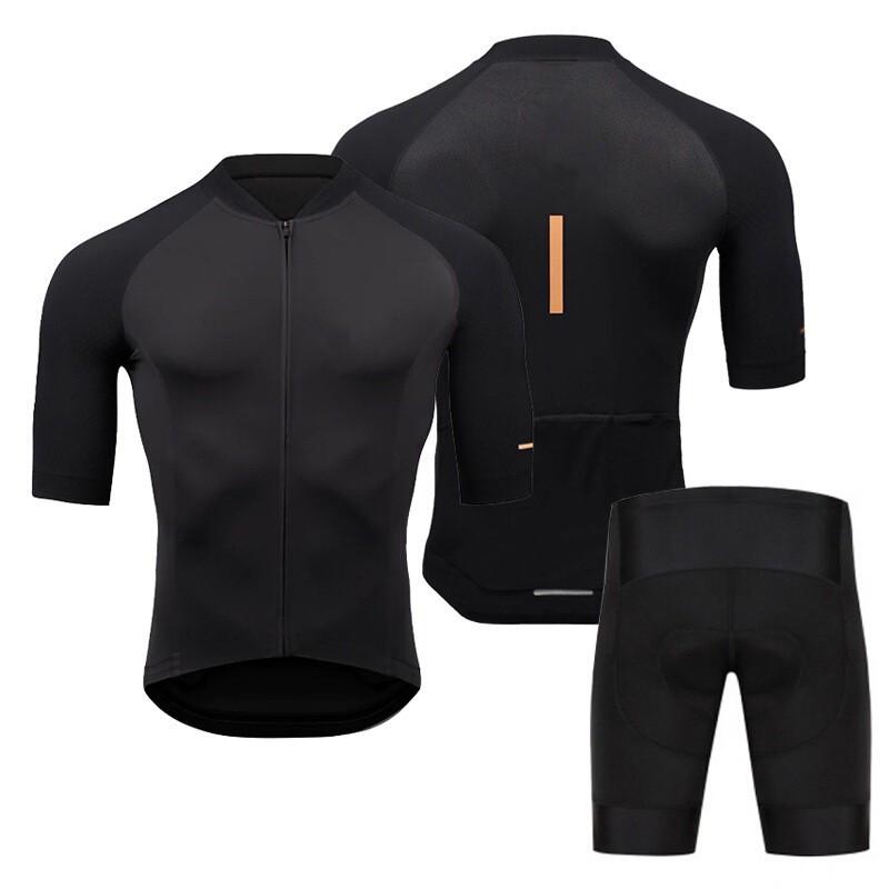 Mens Cycling Jersey Bib Shorts Set Breathable Quick-Dry Mountain Bike Apparel Outdoor Sports