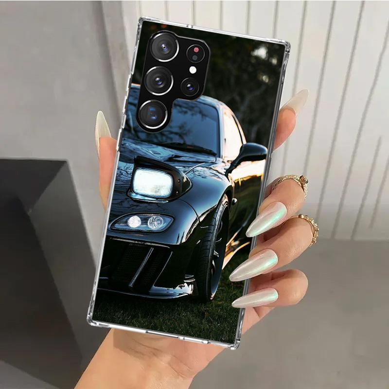JDM Car RX7 Cool Phone Case for Samsung Galaxy S26 S24 S23 Ultra S25 Edge S22 S21 Plus S20 FE + Soft Print Shell Funda Galaxy S2