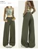 American Retro High-Rise Scimitar Jeans - Women's Autumn Wide-Leg Slimming Pants