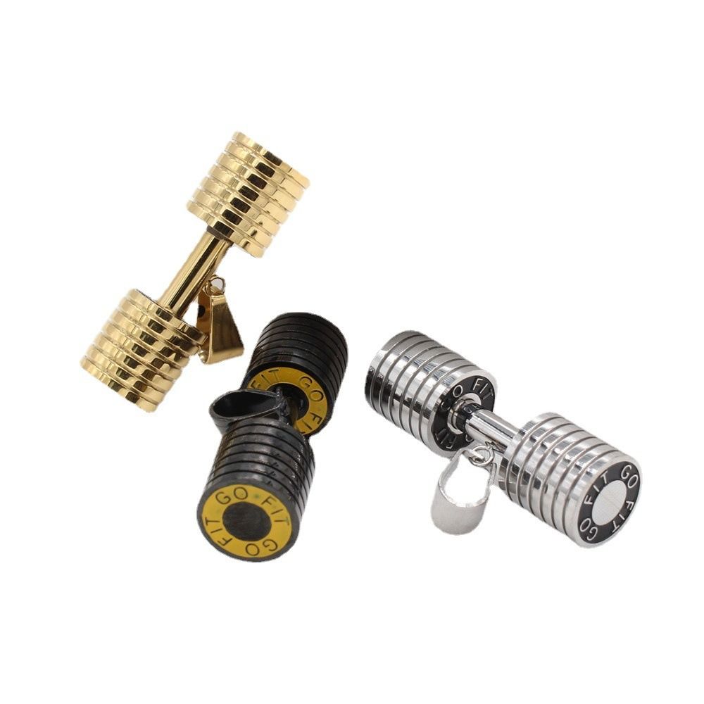 Zinc Zinc Alloy Fitness Series Pendants Bead Chain Dumbbell Sports Necklace  Jewelry Accessories