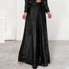 Women's Elegant Solid Color Shiny Wide-leg Trousers Loose Club Night Party Female Pants