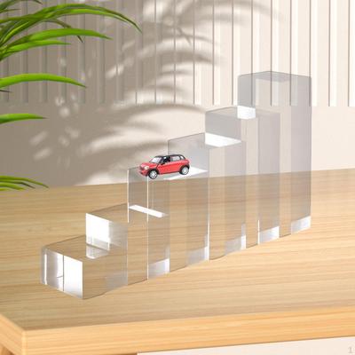 6 Acrylic Square Display Block Stand for Toy And Collectible Showcase