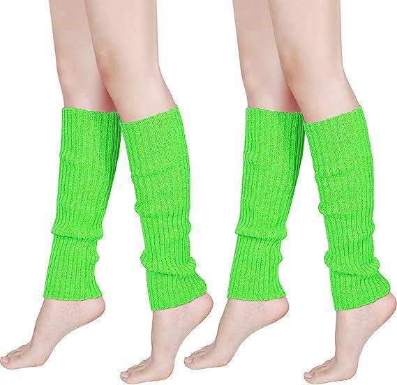 Adult Hot Selling Wool Knitted Leg Warmers 1980s Retro Party Costume Accessories Cozy Vintage Bold Fun Look