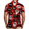 Men's Quick Dry Long Sleeve Golf Shirt with Chest Pocket Halloween Print