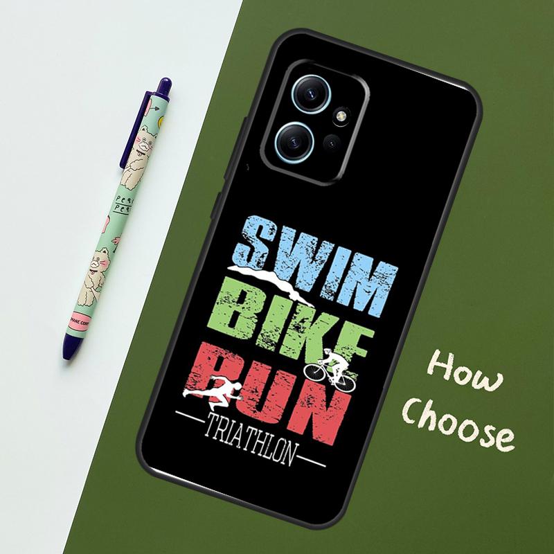 Triathlon Tri Life Schwimmen Radfahren Laufen Für Xiaomi Redmi Note 12S 11S 10S 9S Note 12 8 9 10 11 Pro Handyhülle Für Redmi 12 9 C 10C